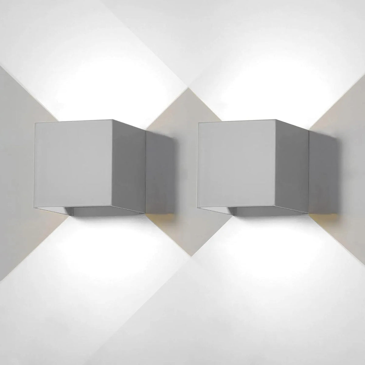 FPDS Zunanja LED Stenska Svetilka 10 x 10 x 10 cm 2 Kosa