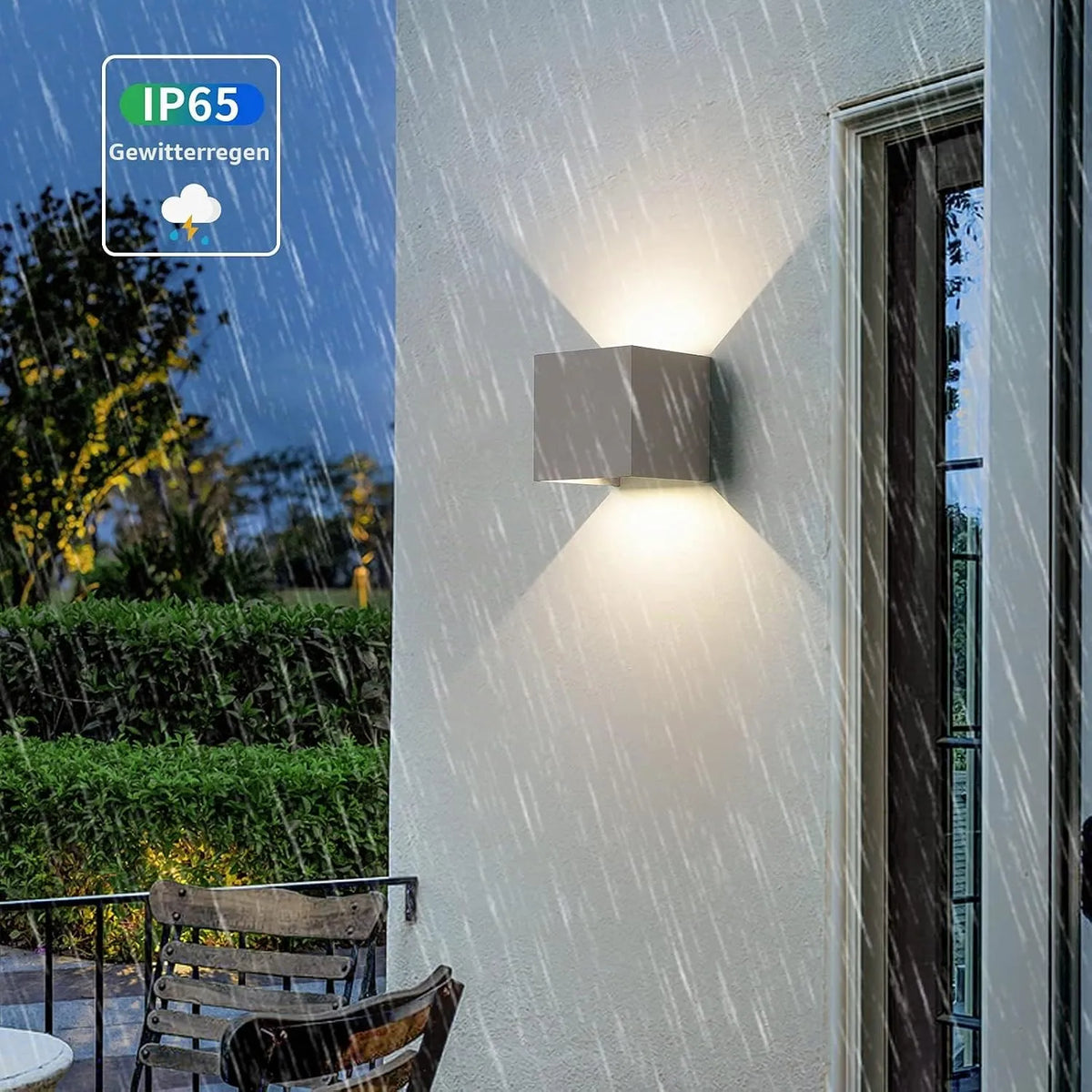 FPDS Zunanja LED Stenska Svetilka 10 x 10 x 10 cm 2 Kosa