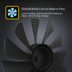 GAMDIAS Ventilator za Ohišje 12 cm 1 Kos