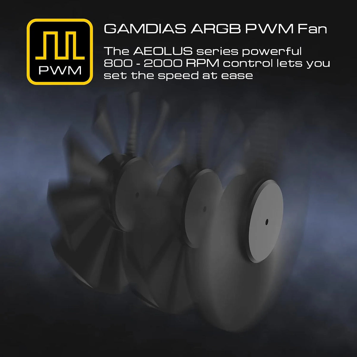GAMDIAS Ventilator za Ohišje 12 cm 1 Kos