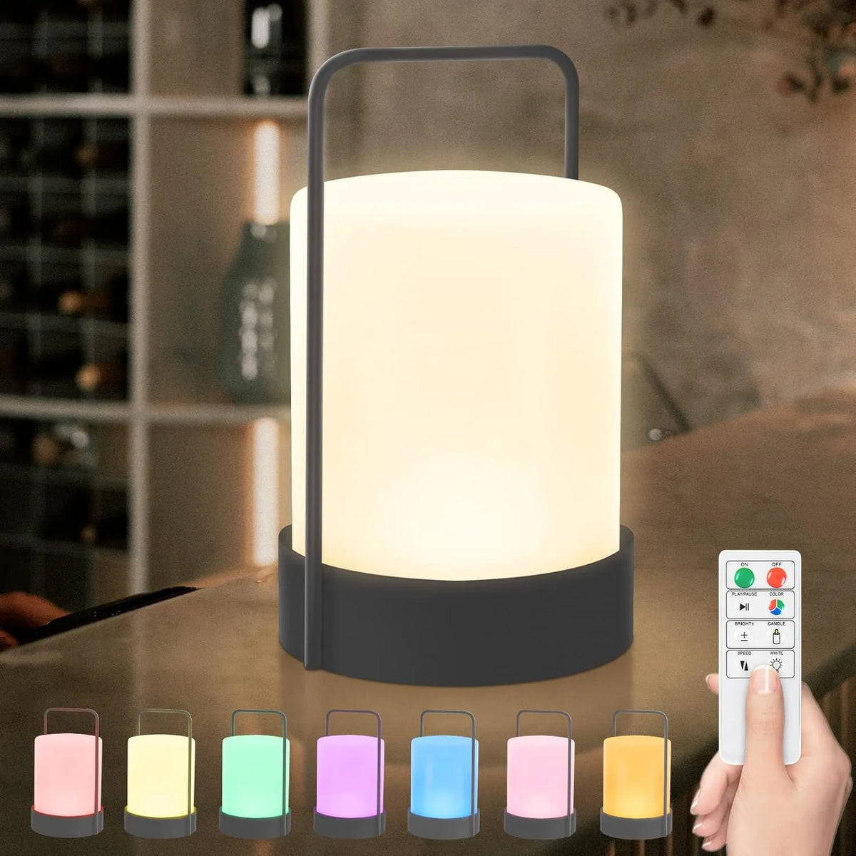 GGNOO Zunanja Brezžična LED Namizna Svetilka 12 x 12 x 20 cm