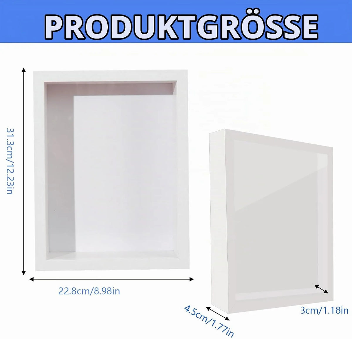 Globoki 3D Okvir za Slike A4 21 x 29,7 cm