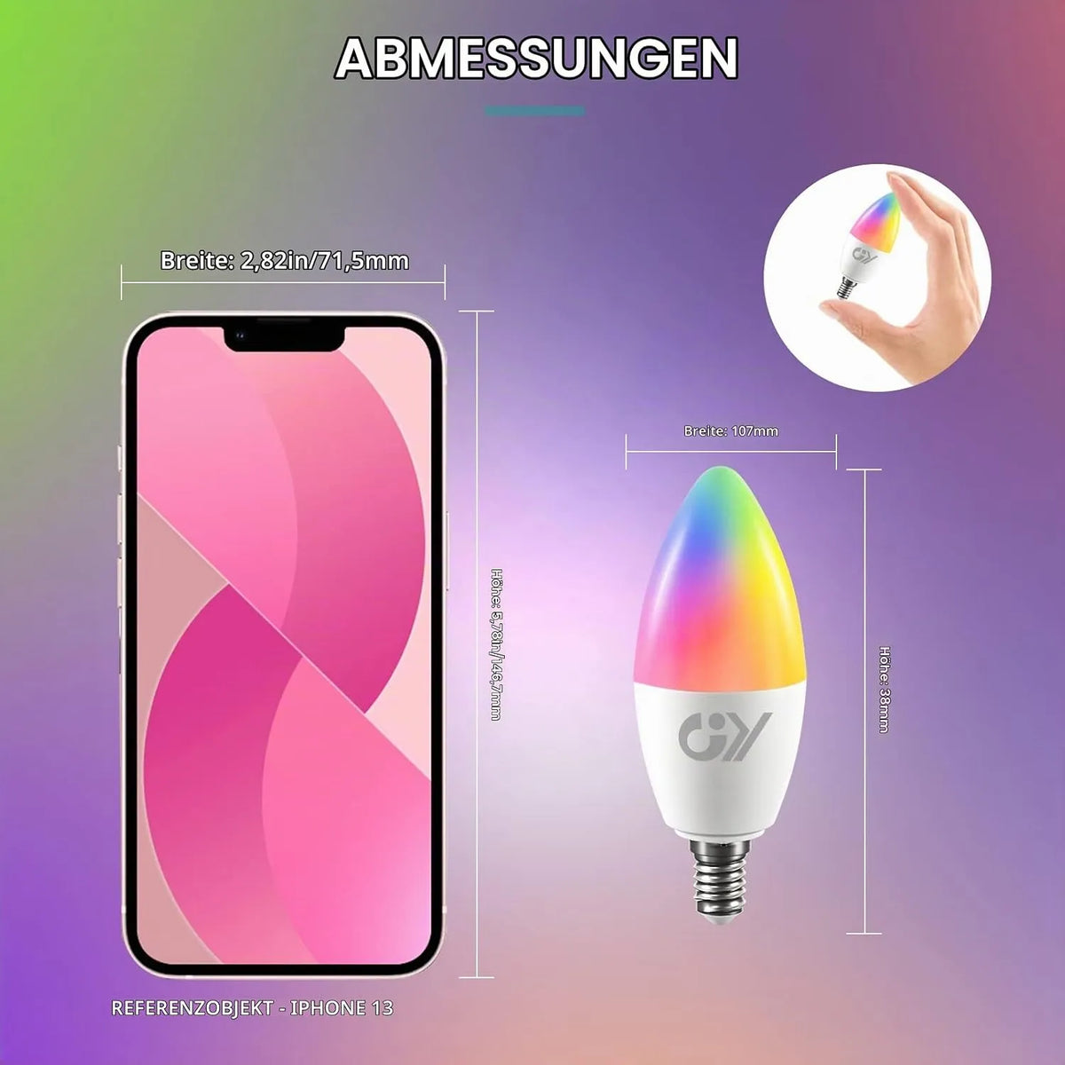 GY Pametna LED Sijalka E14 RGB 6 Kosov