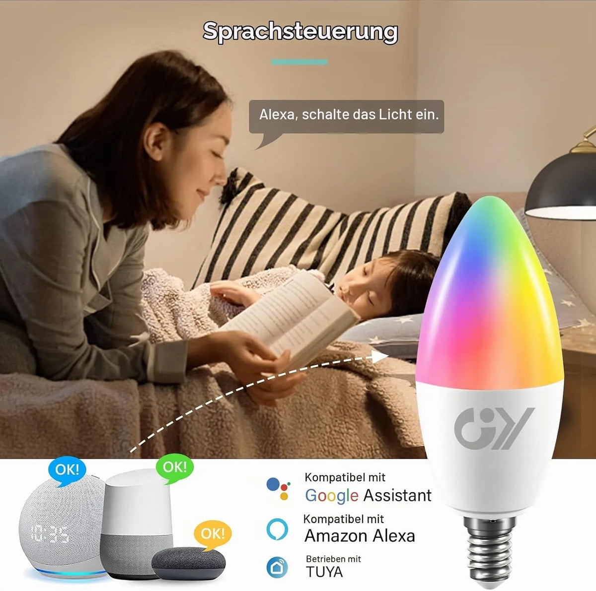GY Pametna LED Sijalka E14 RGB 6 Kosov