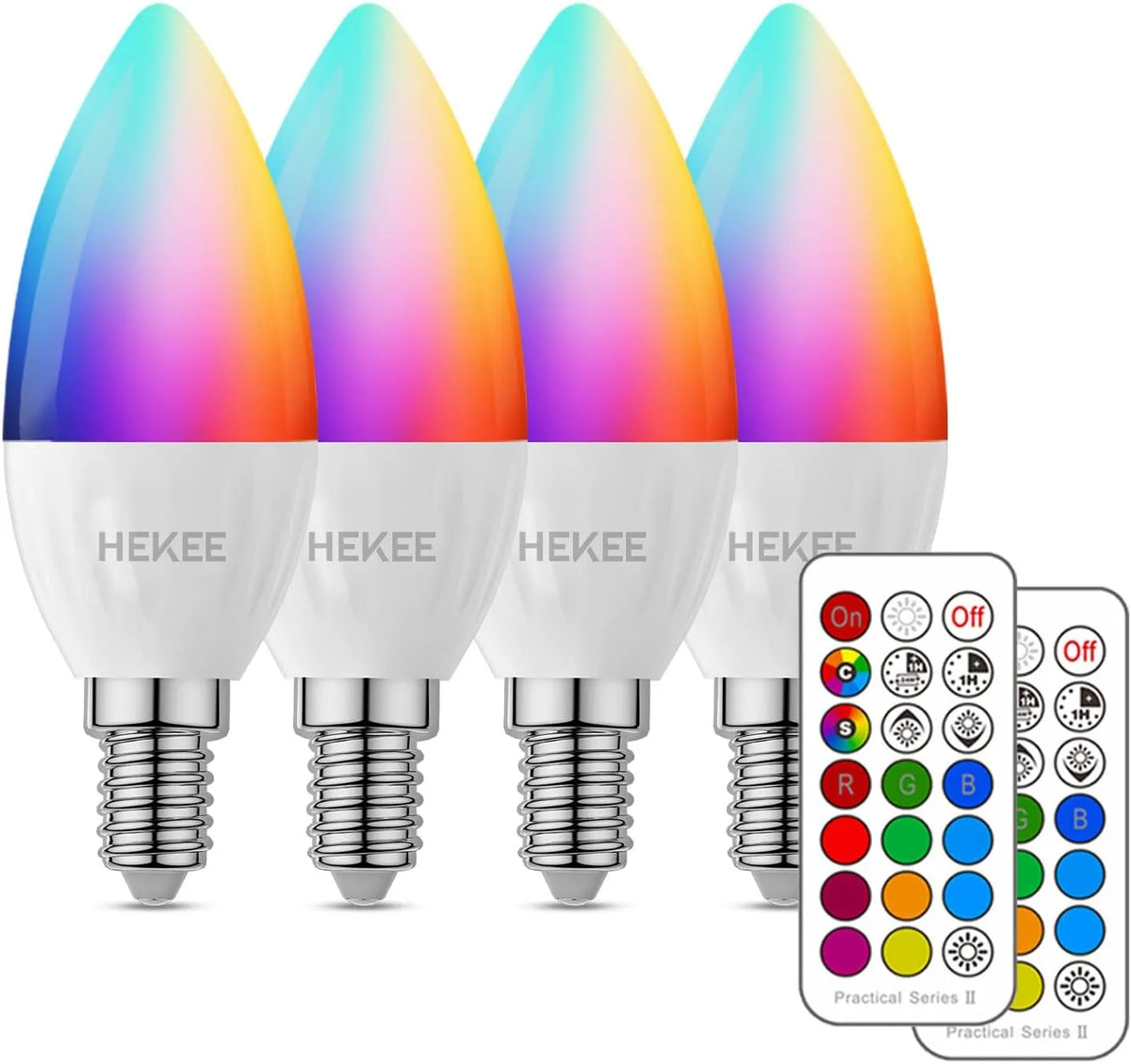 HEKEE LED Žarnica E14 RGBW 5W 4 Kosi