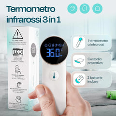 HIMMELSHAUCH MEDICAL Ušni in Čelni Infrardeči Termometer 17 cm