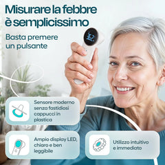 HIMMELSHAUCH MEDICAL Ušni in Čelni Infrardeči Termometer 17 cm