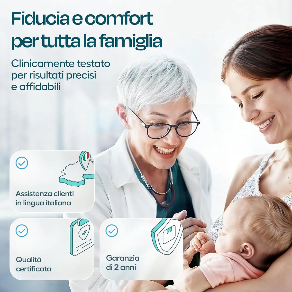 HIMMELSHAUCH MEDICAL Ušni in Čelni Infrardeči Termometer 17 cm