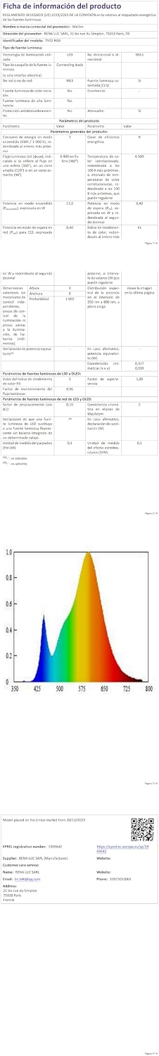 Pametna LED Talna Svetilka 155 cm