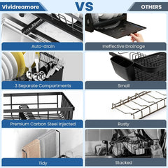 ViviDreamore Odcejevalnik Posode 38 x 28 x 9 cm