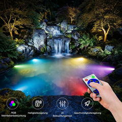 RGB Podvodne Luči za Ribnik s Časovnikom