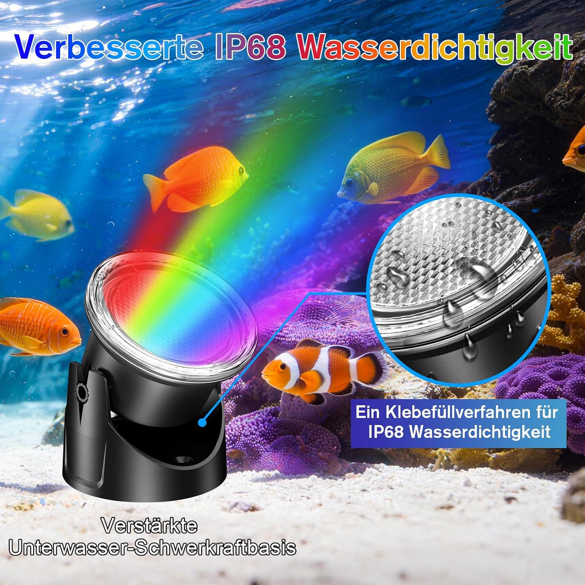 RGB Podvodne Luči za Ribnik s Časovnikom