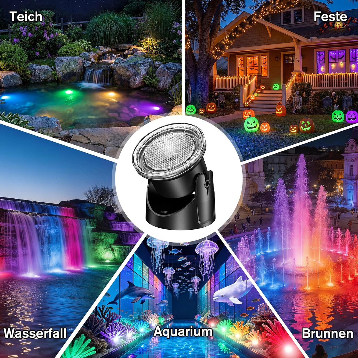 RGB Podvodne Luči za Ribnik s Časovnikom