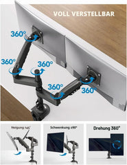 HUANUO Dvojno Namizno Držalo za Monitorje 33–81 cm