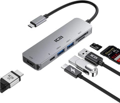 ICZI USB C Hub Razdelilnik 6v1 1 Kos