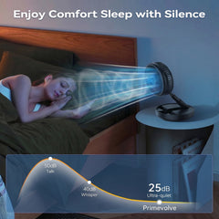 PRIMEVOLVE Rotacijski polnilni USB ventilator z daljincem