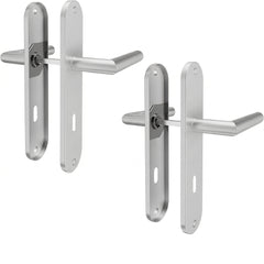 2x AWMNSRMAN 72 mm Srebrna kljuka za notranja vrata BB