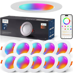 10x VARICART 92mm pametna RGB LED vgradna svetilka 7 W