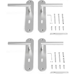 2x AWMNSRMAN 72 mm Srebrna kljuka za notranja vrata BB