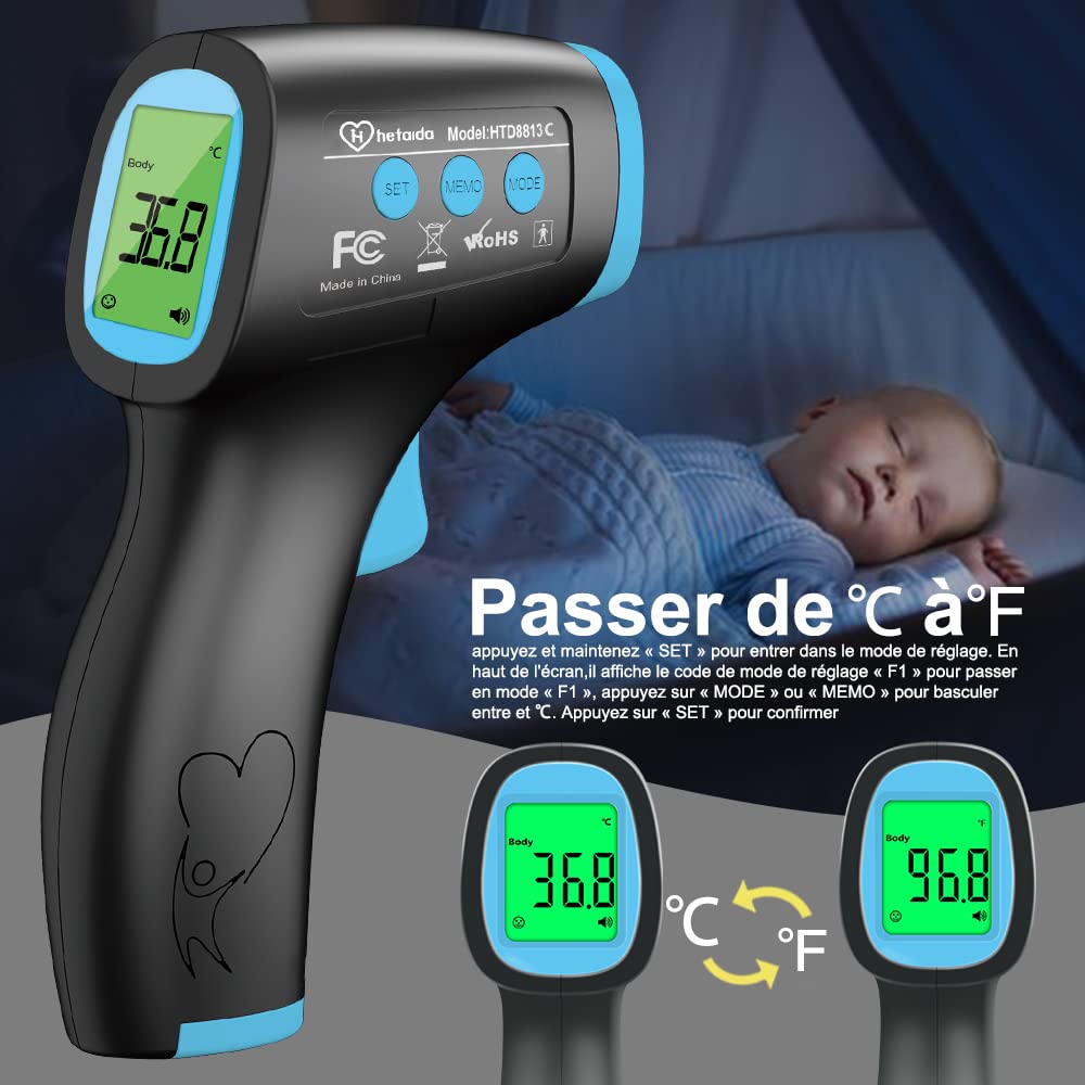 Infrardeči Brezkontaktni Digitalni Čelni Termometer 15.7 cm