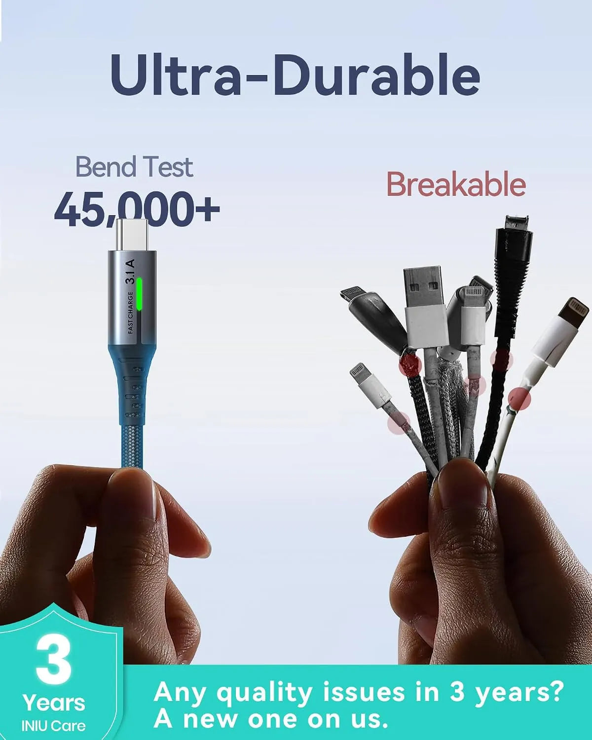 INIU Polnilni Kabel USB-A v USB-C
