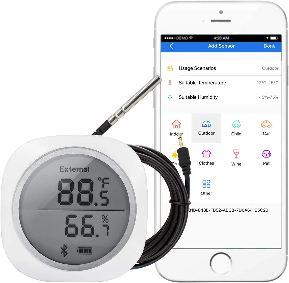 Inkbird Brezžični Merilnik Temperature in Vlage 1 Kos