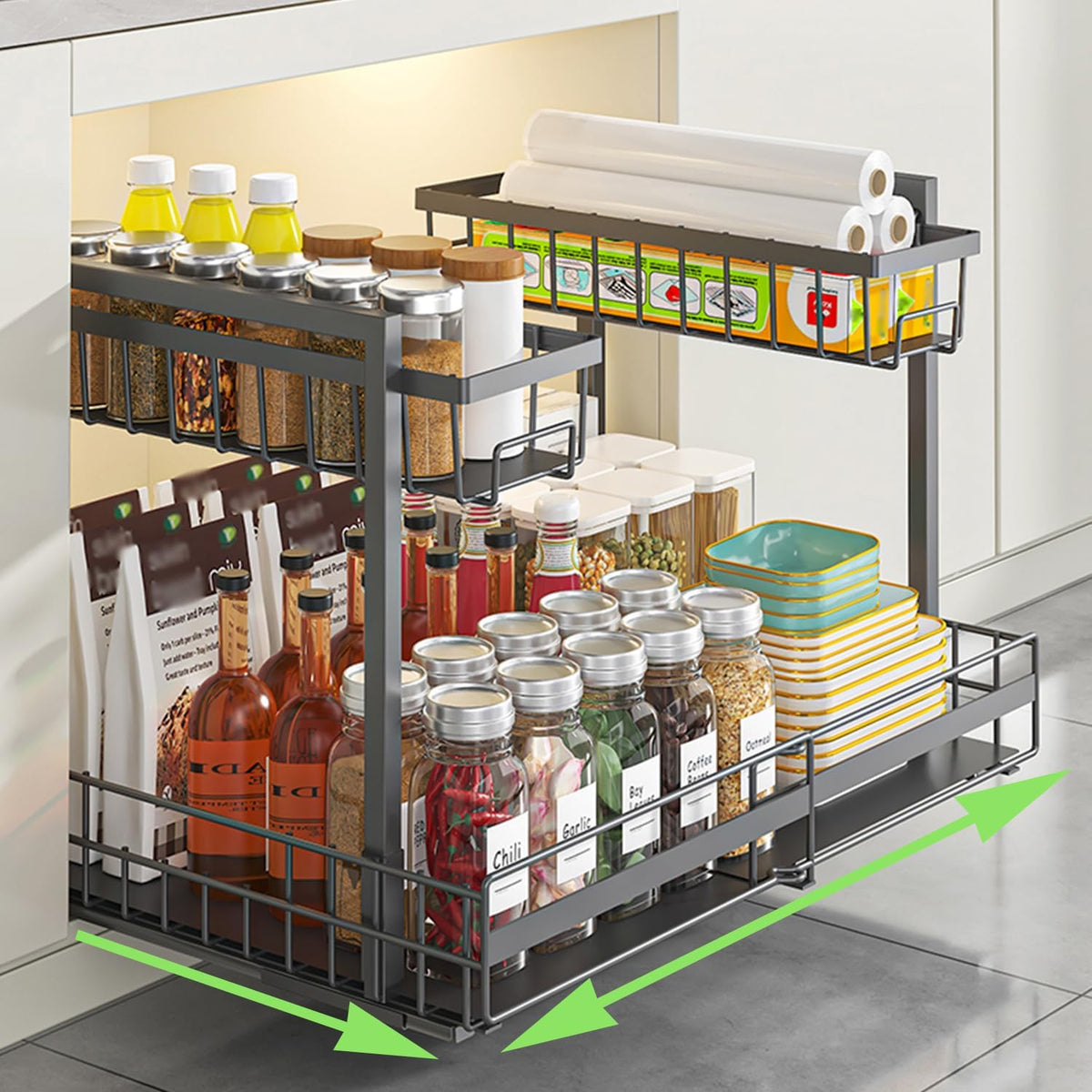 Izvlečni Organizator za Pod Umivalnik 31-50 x 39 x 37.5 cm
