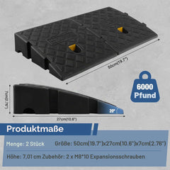 JIEGOUGO Protizdrsna Klančina za Robnike z Odsevnimi Trakovi BK-2pcs-7cm
