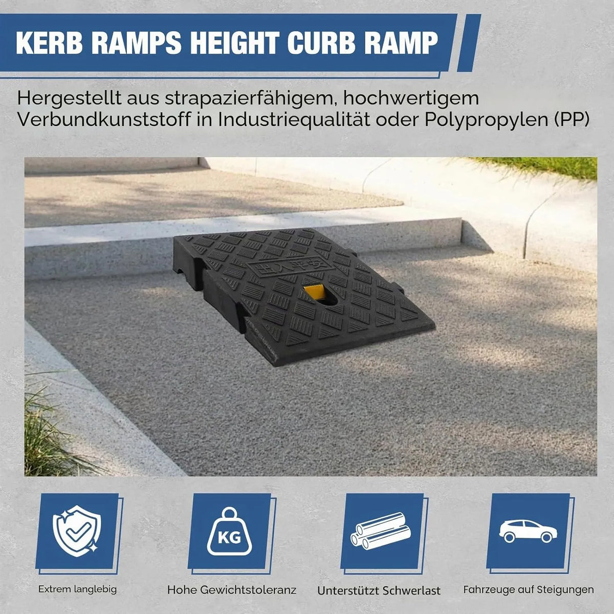 JIEGOUGO Protizdrsna Klančina za Robnike z Odsevnimi Trakovi BK-2pcs-7cm
