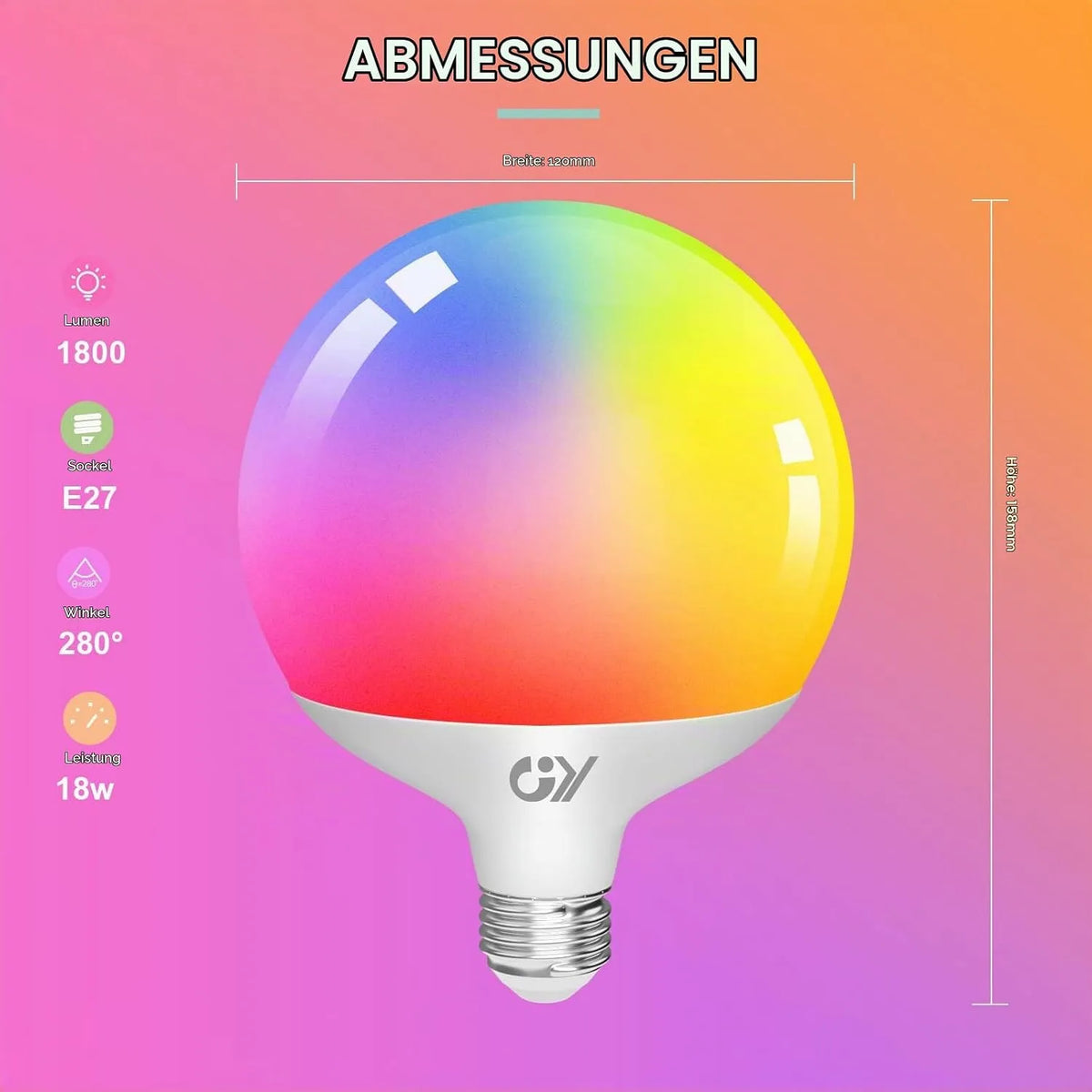 Jingying Pametna LED Sijalka E27 18W 1 kos