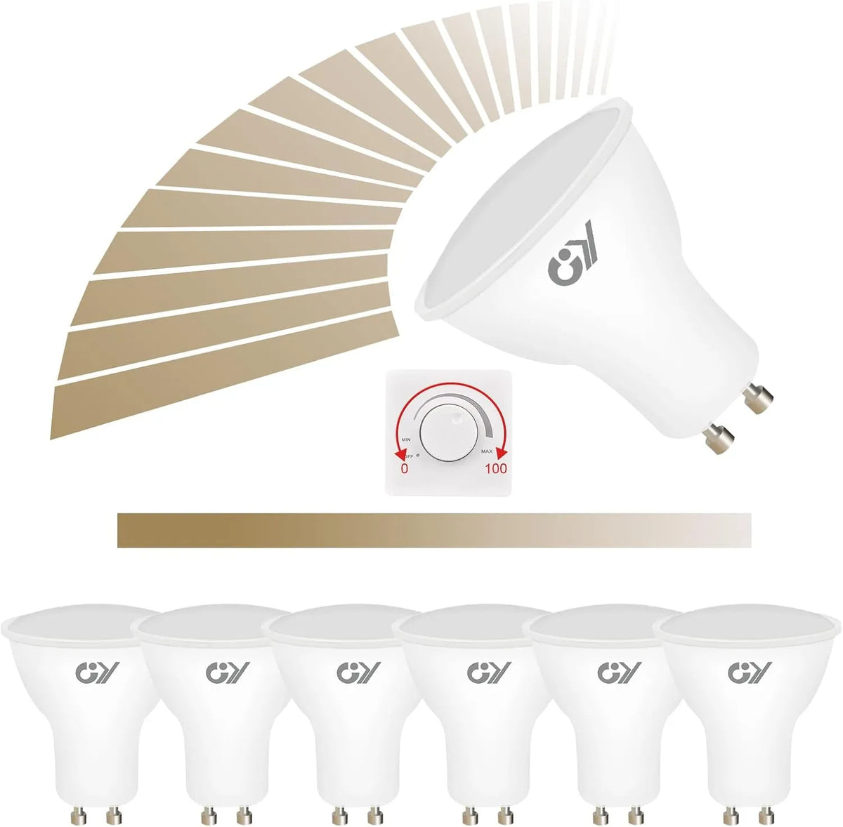 Jingying Zatemnilna LED Sijalka GU10 7W 4000K 6 Kosov