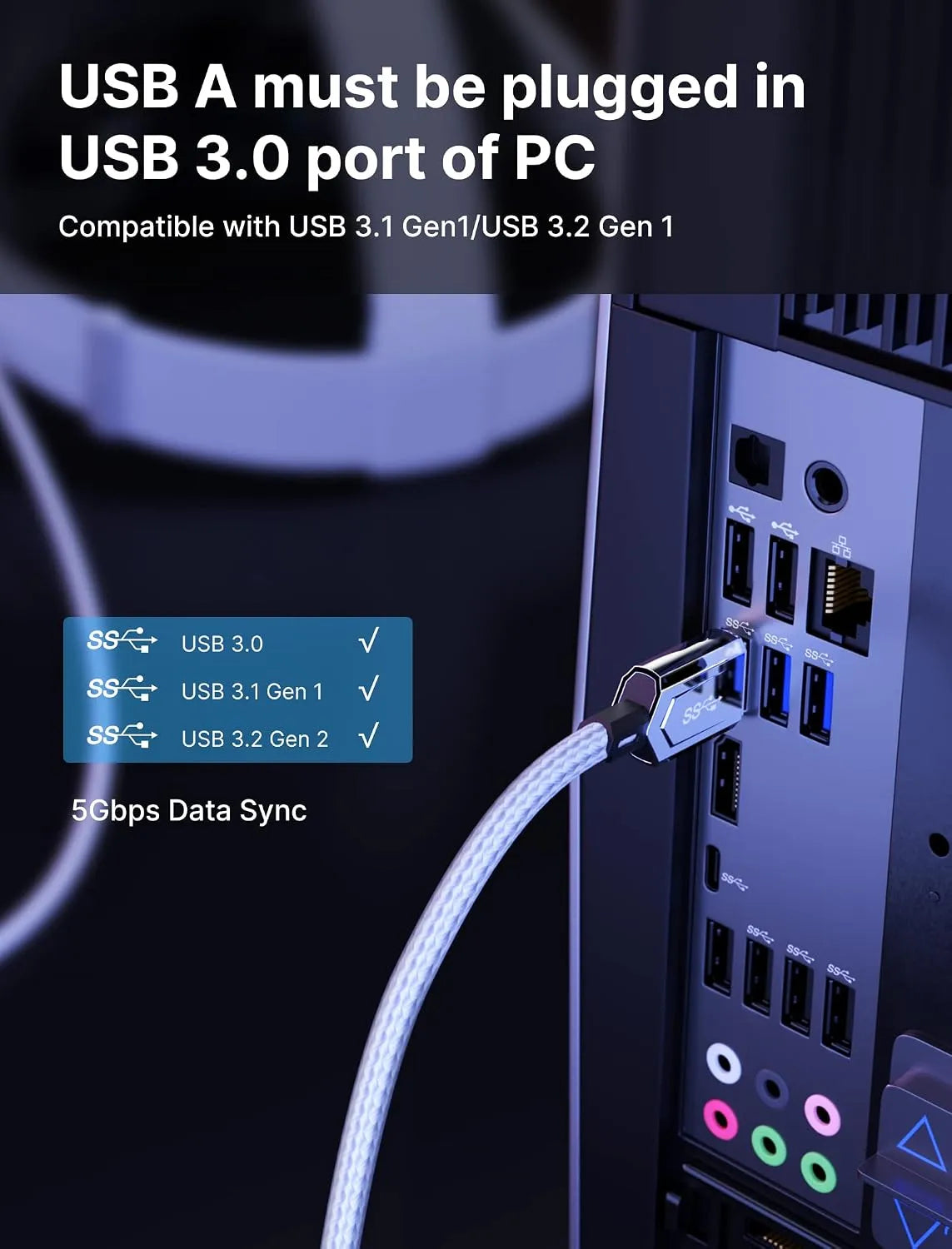 JSAUX Povezovalni Kabel za VR Očala 5 m