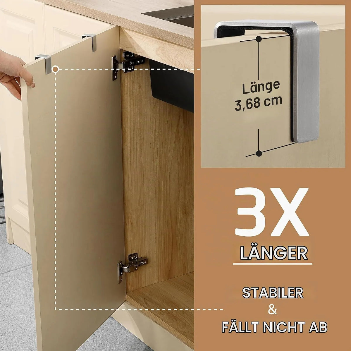 KES Obešalnik za Kuhinjske Krpe 26 cm 2 Kosa
