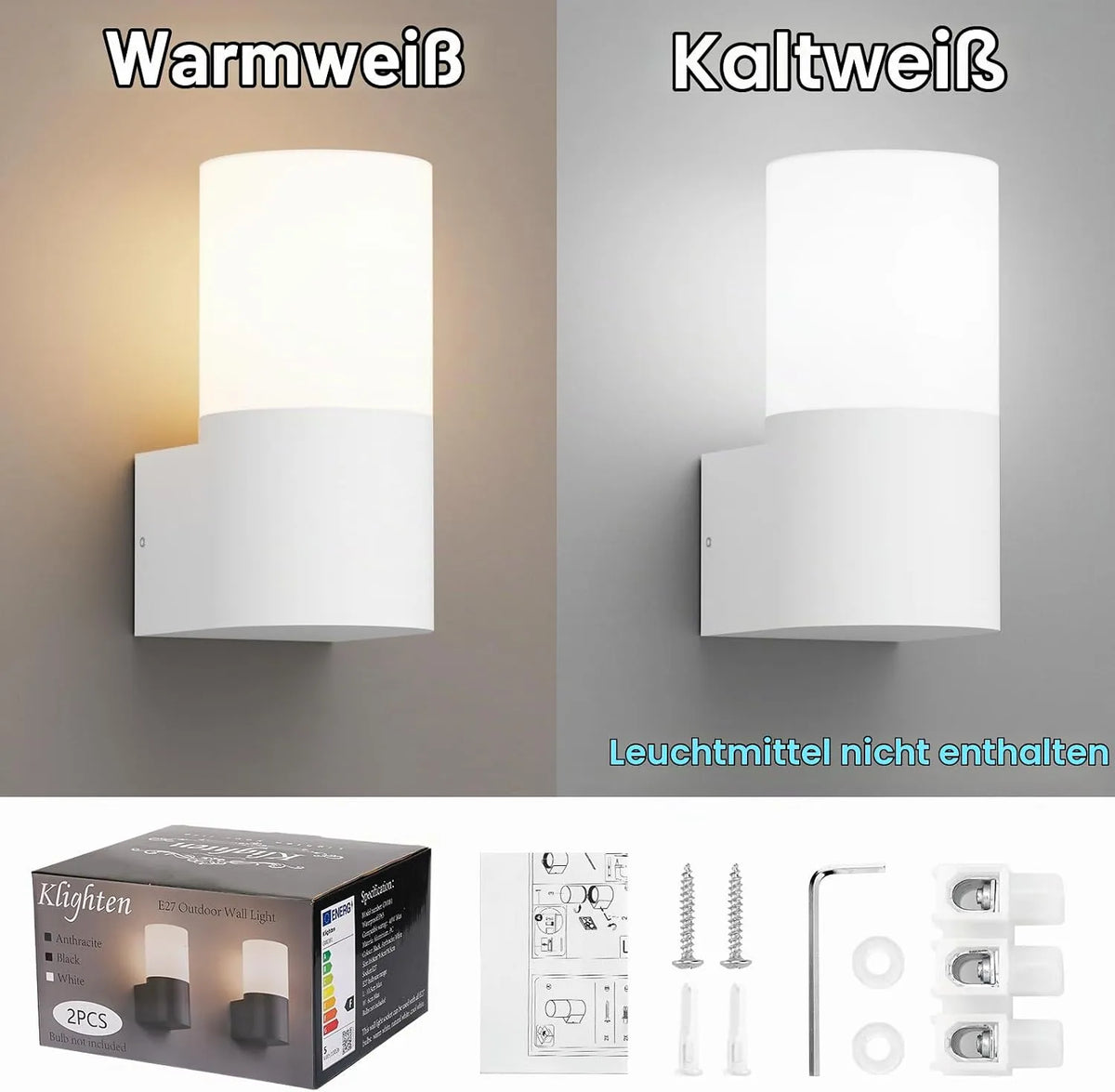 Klighten Zunanja Stenska Svetilka 2 Kosa