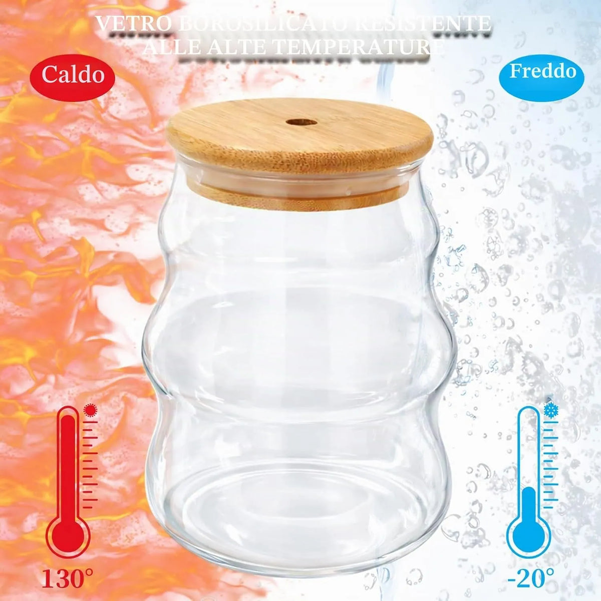 Kozarci z Valovitim Vzorcem 530 ml 2 Kosa