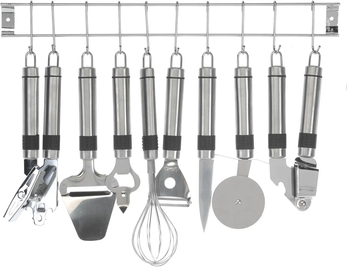 Kuhinjski Pripomočki Set z Letvijo 9 Kosov 50 cm