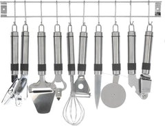 Kuhinjski Pripomočki Set z Letvijo 9 Kosov 50 cm