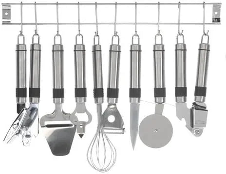 Kuhinjski Pripomočki Set z Letvijo 9 Kosov 50 cm