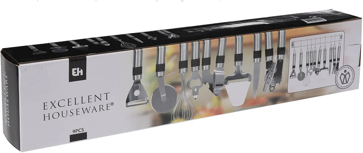 Kuhinjski Pripomočki Set z Letvijo 9 Kosov 50 cm