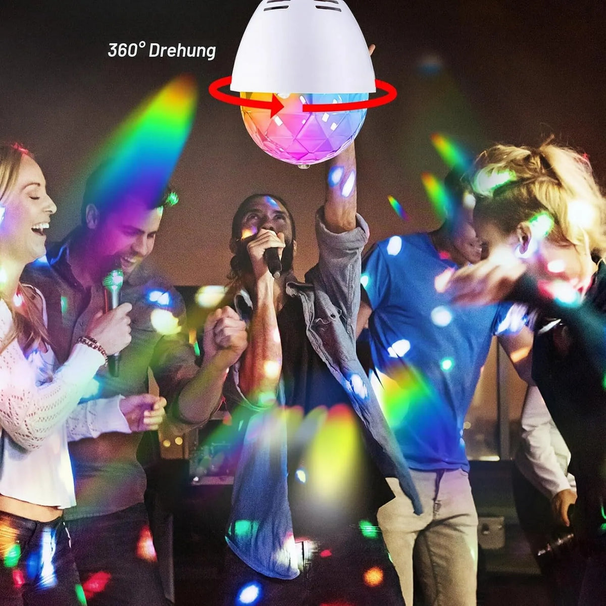 LED Disko Luč E27 3W RGB 360° 2 Kosa