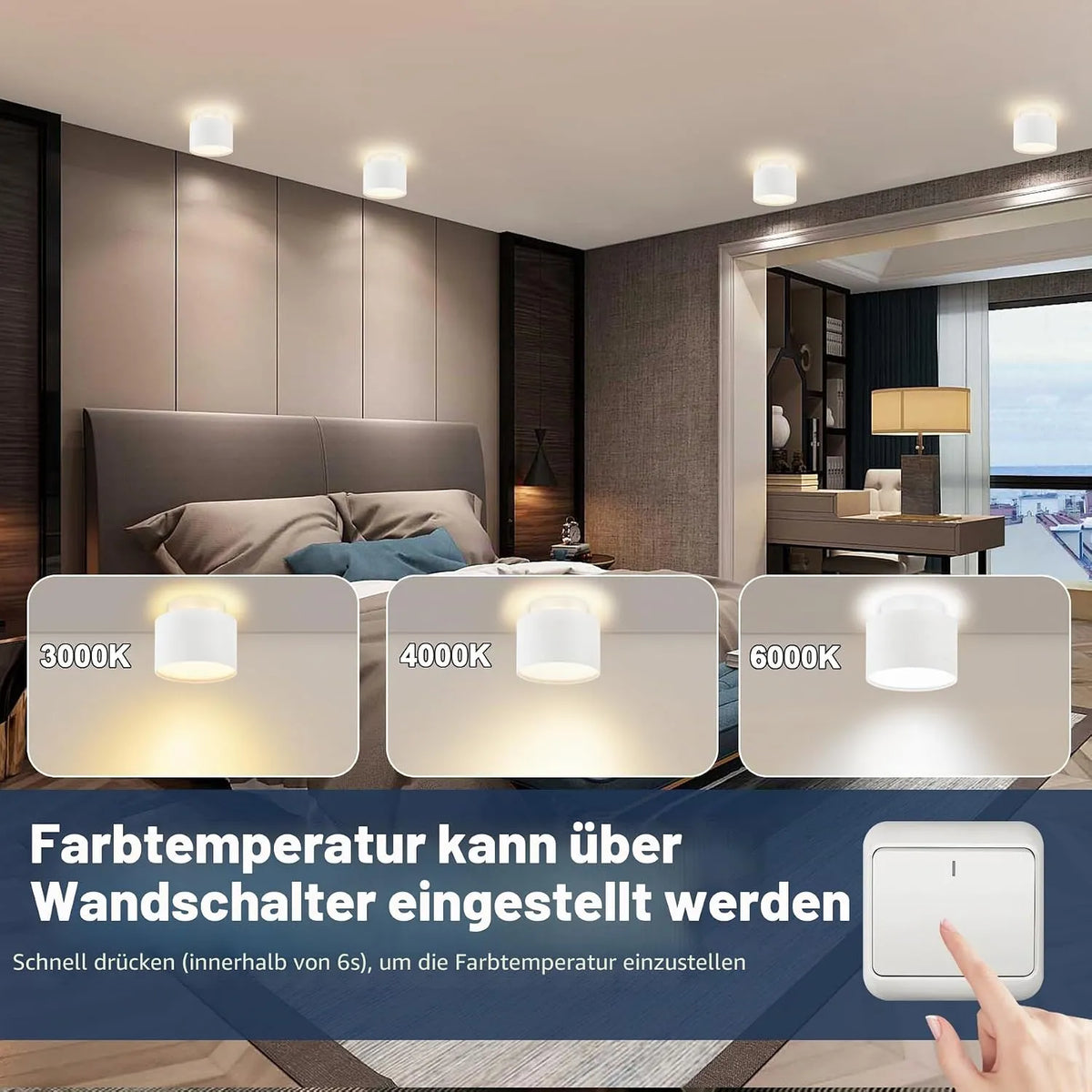 LED Nadgradne Stropne Svetilke 4 Kosi