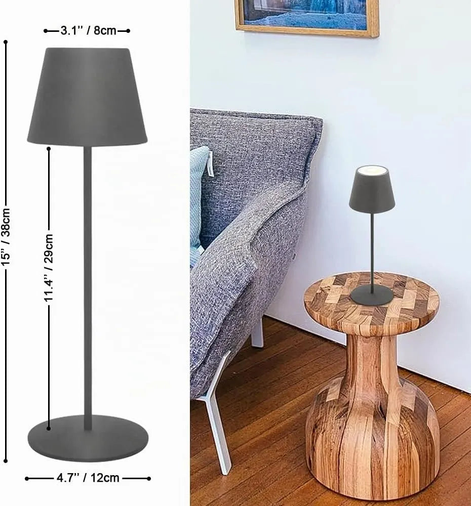 LED Namizna Svetilka RGB Zatemnilna Brezžična IP54 12 x 12 x 38 cm