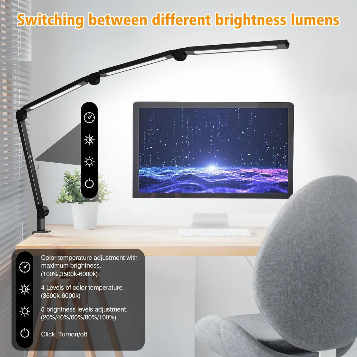 LED Namizna Svetilka s Sponko 1 Kos