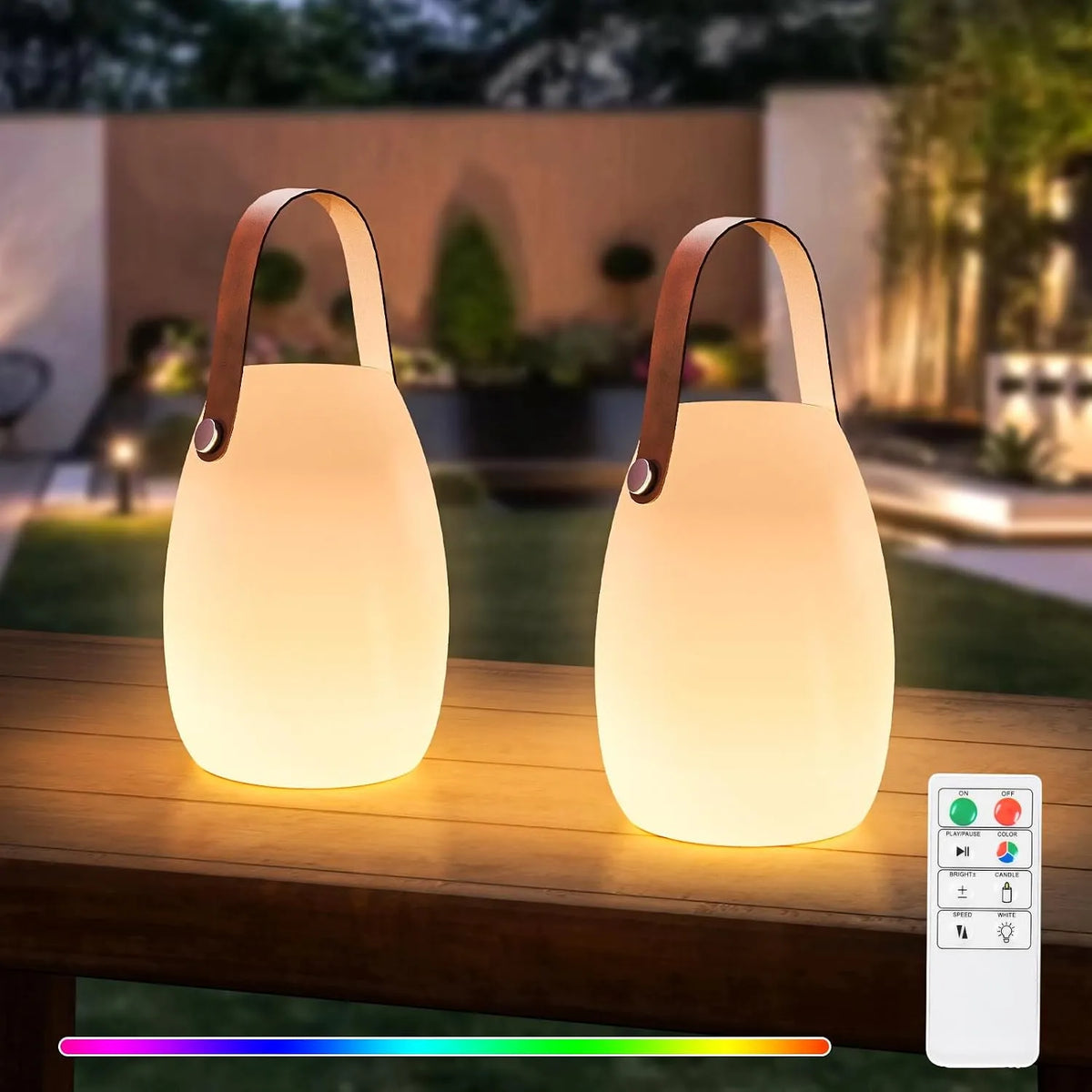 LED Namizna Svetilka z Daljinskim Upravljalnikom 2 Kosa