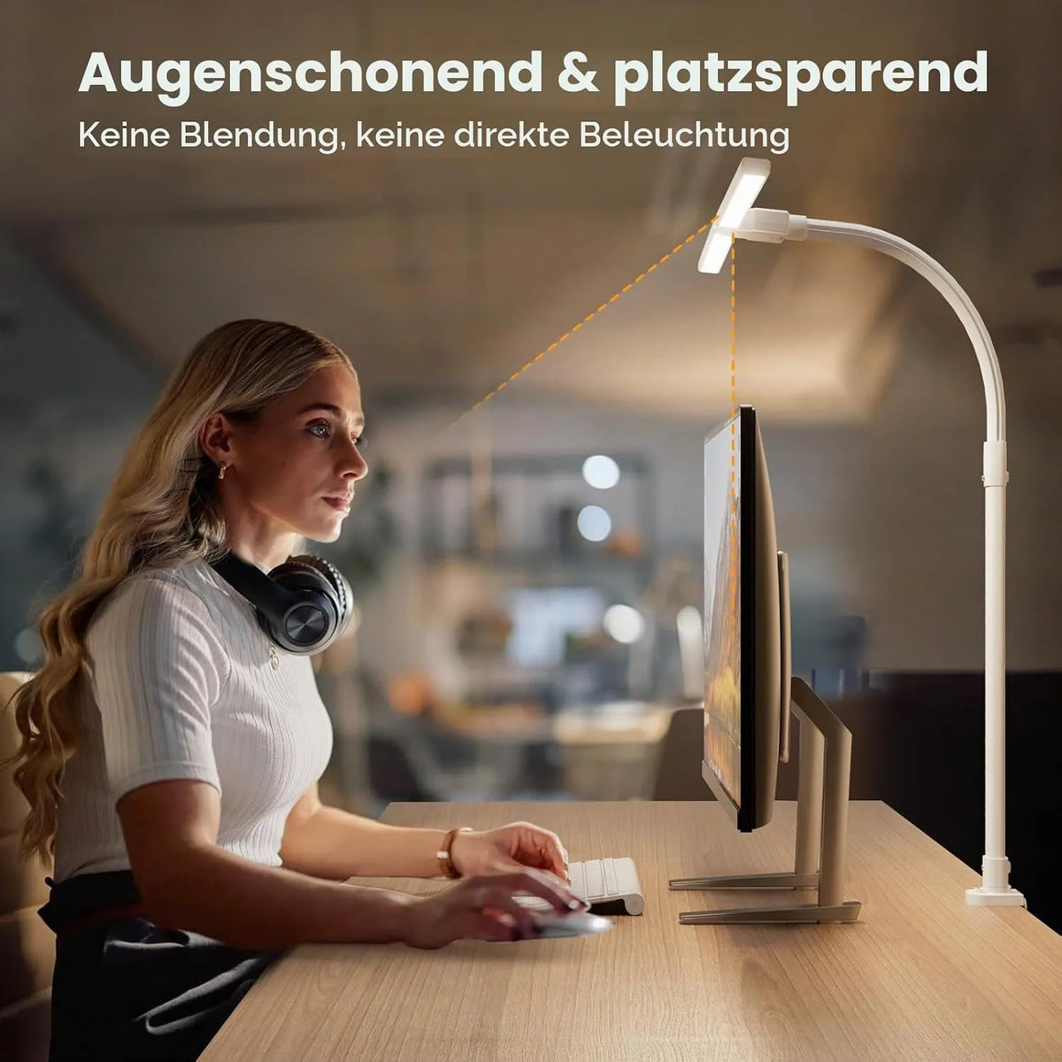 LED Namizna Svetilka z Dvojno Glavo 76 cm