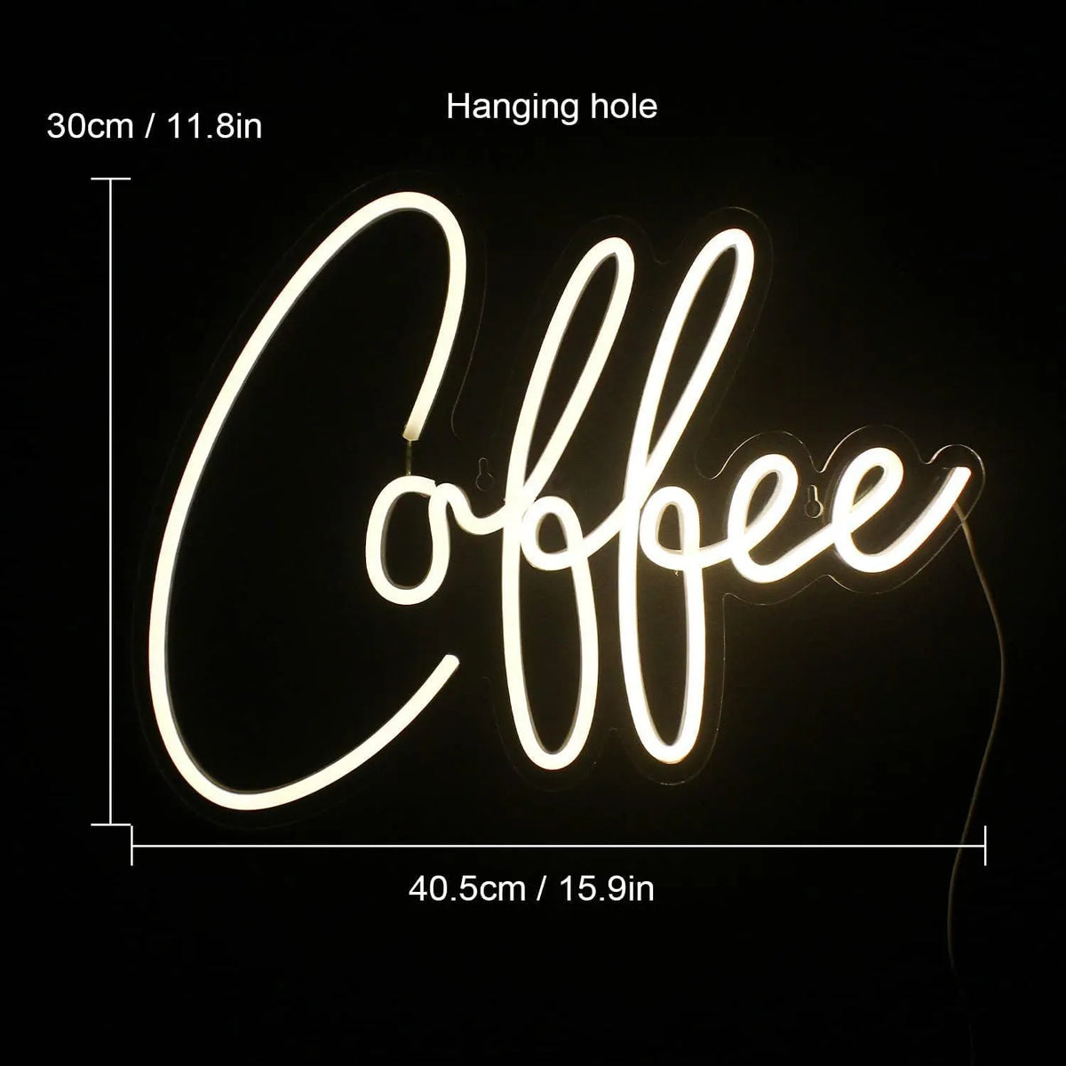 LED Neonski Znak Kava 40.5 x 30 cm