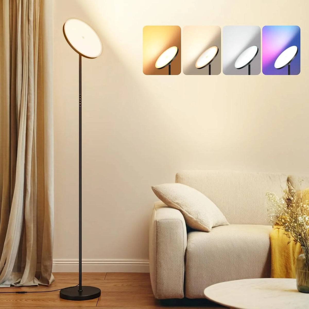 LED Stoječa Svetilka RGB 175 cm 1 Kos
