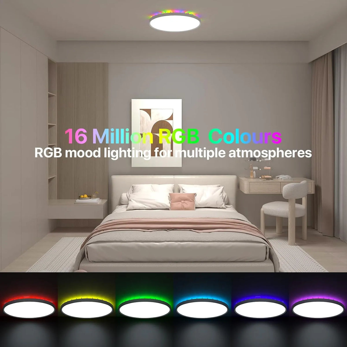 LED Stropna Svetilka Z Daljincem 30 cm