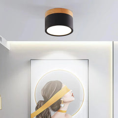 LED Stropna Svetilka z Lesnim Detajlom 10.8 x 7.2 cm