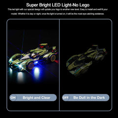 LED Svetlobni Set za Lego Lamborghini Lambo V12 Vision GT 1 Kos